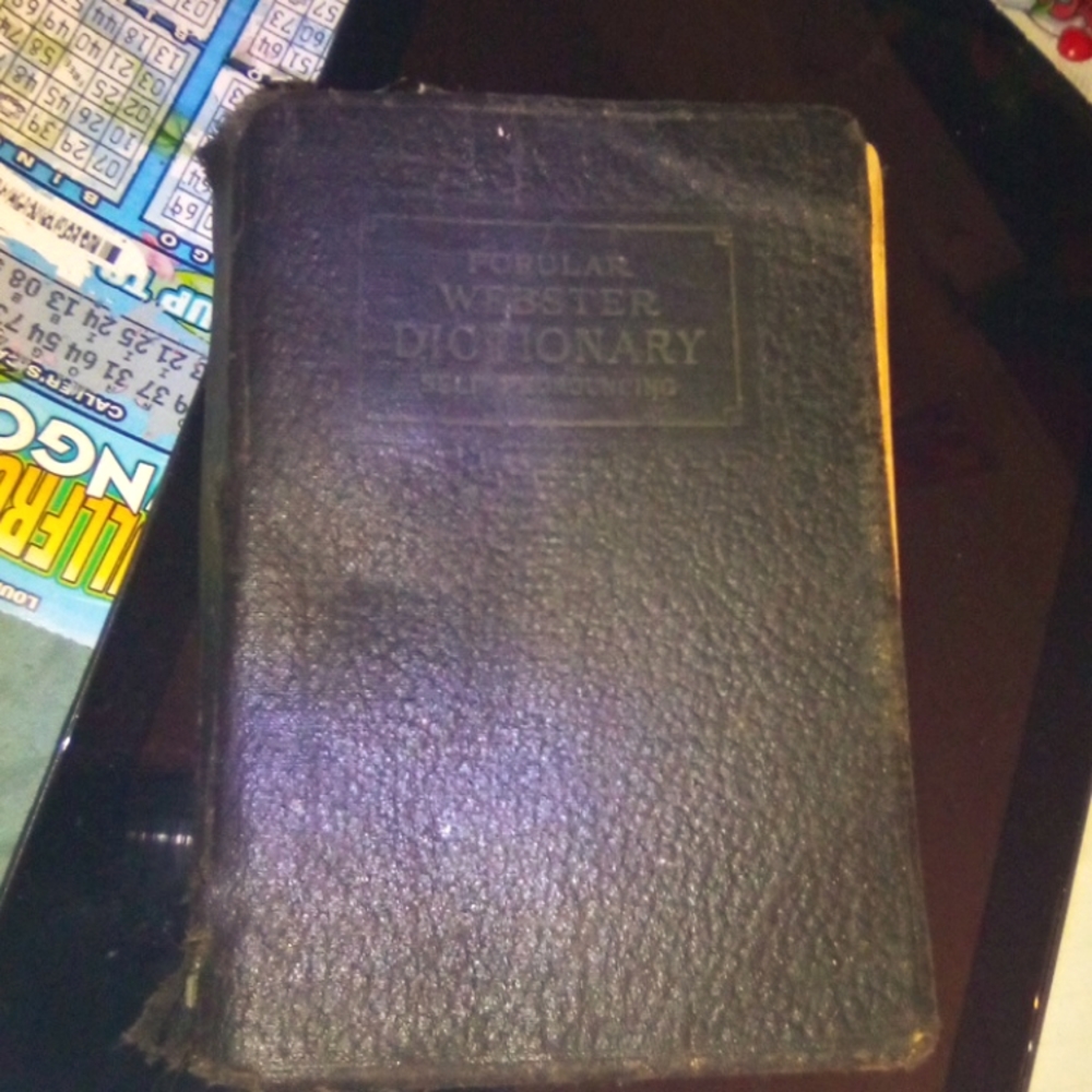 Popular Webster dictionary from 1928